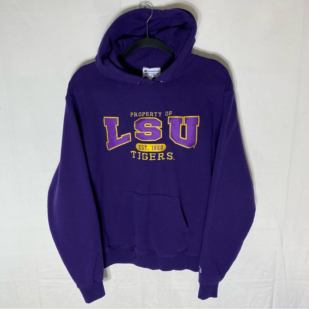 Champion Purple LSU Tigers Collegiate Hoodie M
